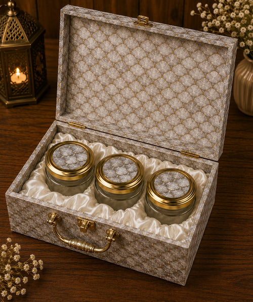 Customizable 3 Jar Trunk Box