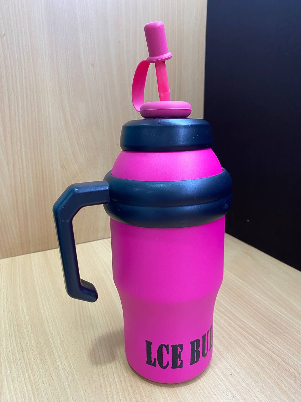 Ice Bully Insulated Stainless Steel Tumbler with Handle & Straw | Vacuum Travel Mug | Hot & Cold Water Bottle | Gift Mitra