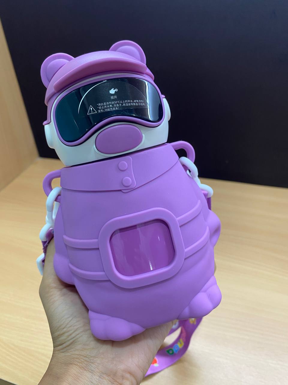 Cute Astronaut Kids Insulated Stainless Steel Water Bottle with Strap | Leakproof Vacuum Flask | Gift Mitra