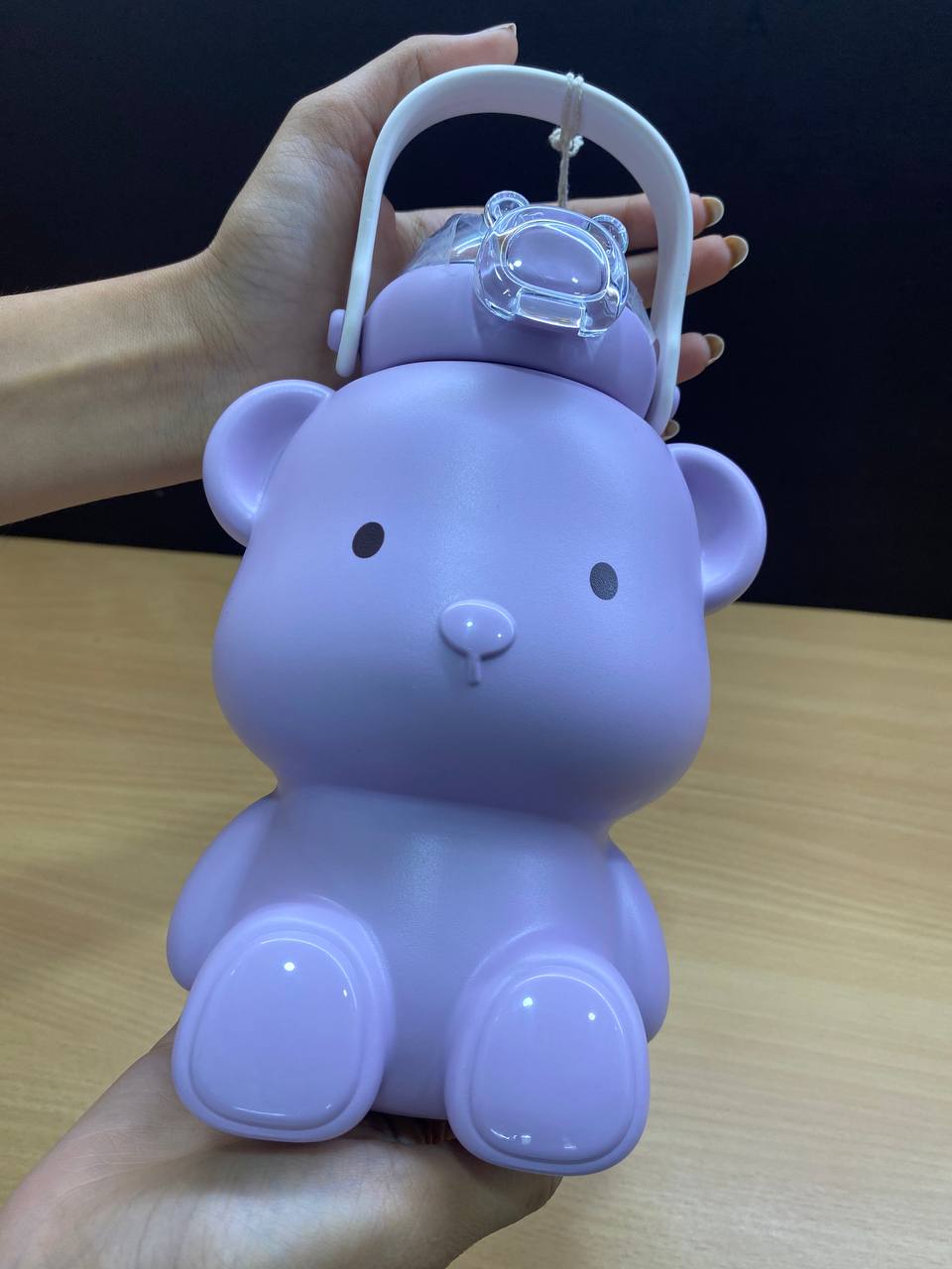 Cute Teddy Bear Kids Water Bottle with Straw & Handle | Leakproof BPA-Free Sipper Bottle | Gift Mitra