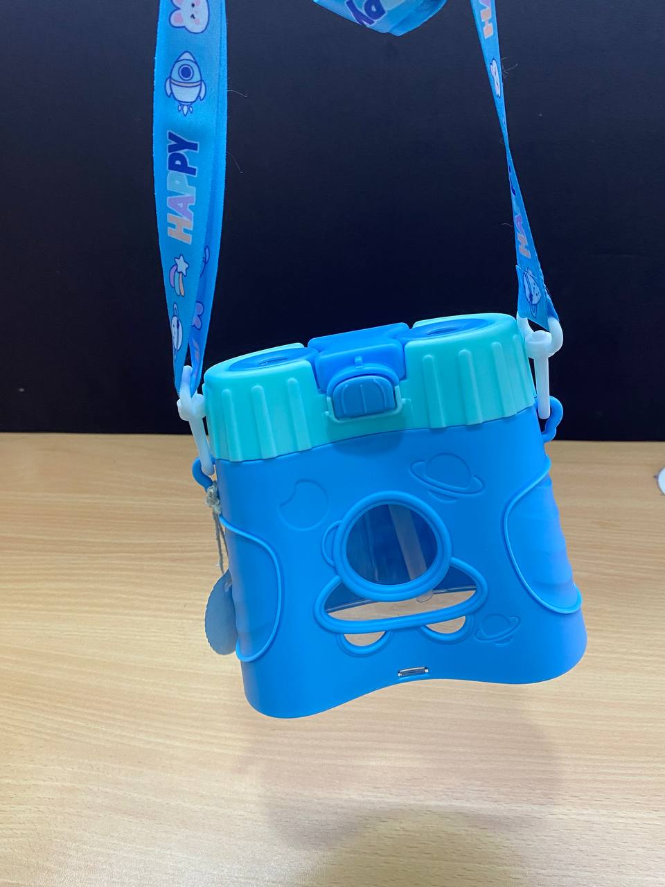 Telescope Shape Kids Water Bottle with Straw & Adjustable Shoulder Strap | Leakproof BPA-Free Sipper Bottle | Gift Mitra