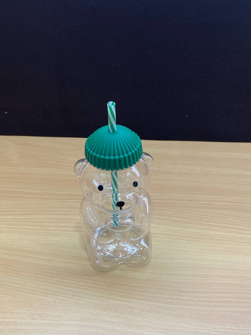 Cute Bear Coffee Cup with Straw | Aesthetic Clear Bear Tumbler for Iced Coffee, Matcha & Cold Drinks | Gift Mitra