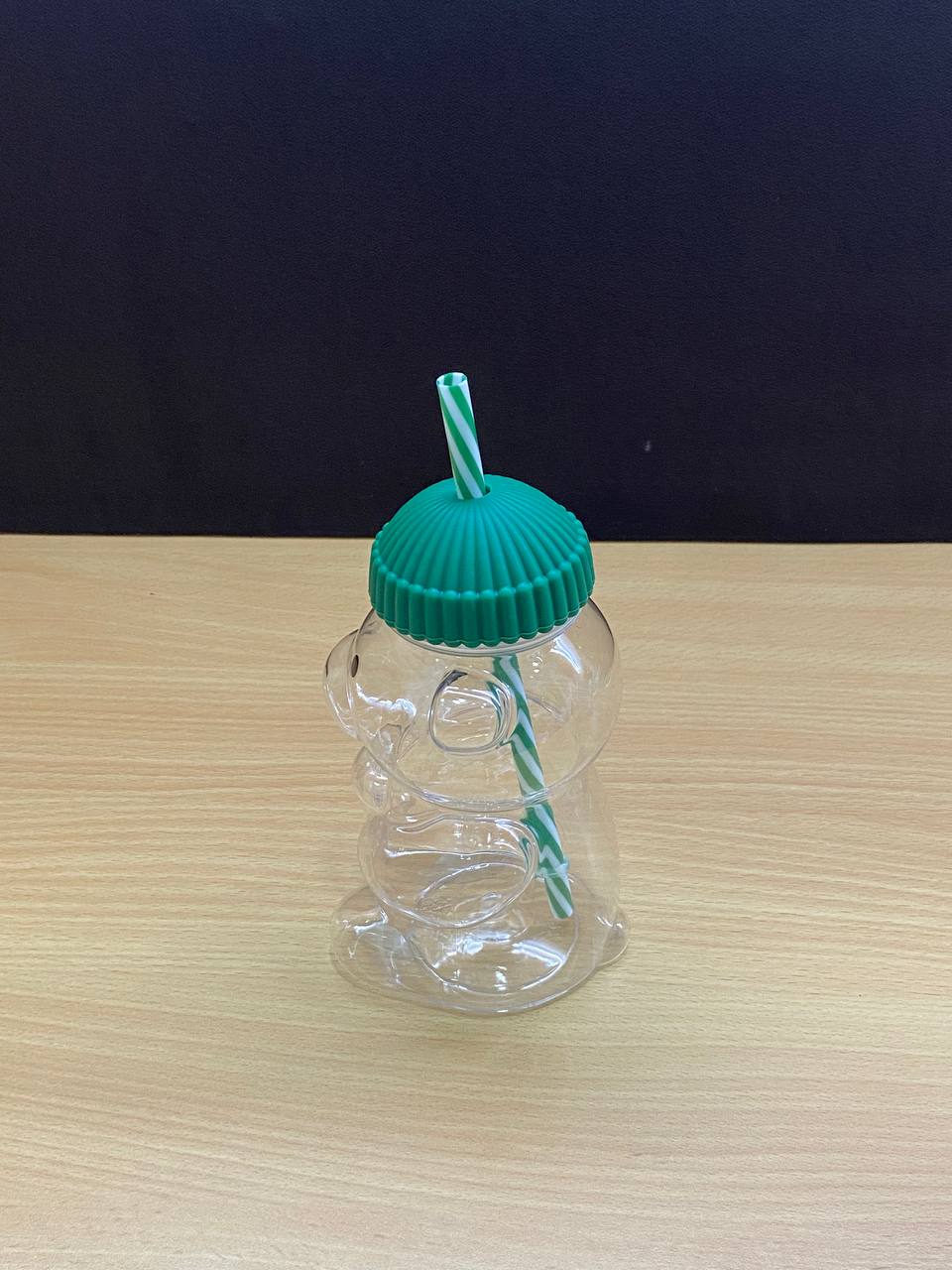 Cute Bear Coffee Cup with Straw | Aesthetic Clear Bear Tumbler for Iced Coffee, Matcha & Cold Drinks | Gift Mitra