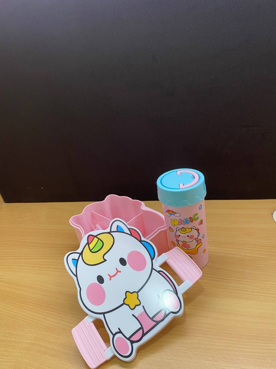 Cute Cartoon Kids Lunch Box with Water Bottle Set | Gift Mitra