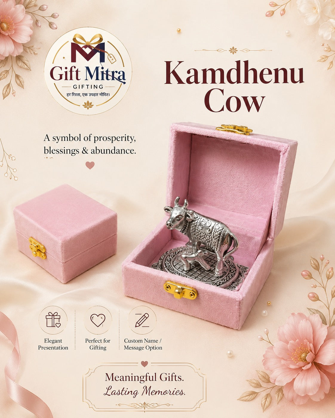 Kamdhenu Cow Idol (Customizable)