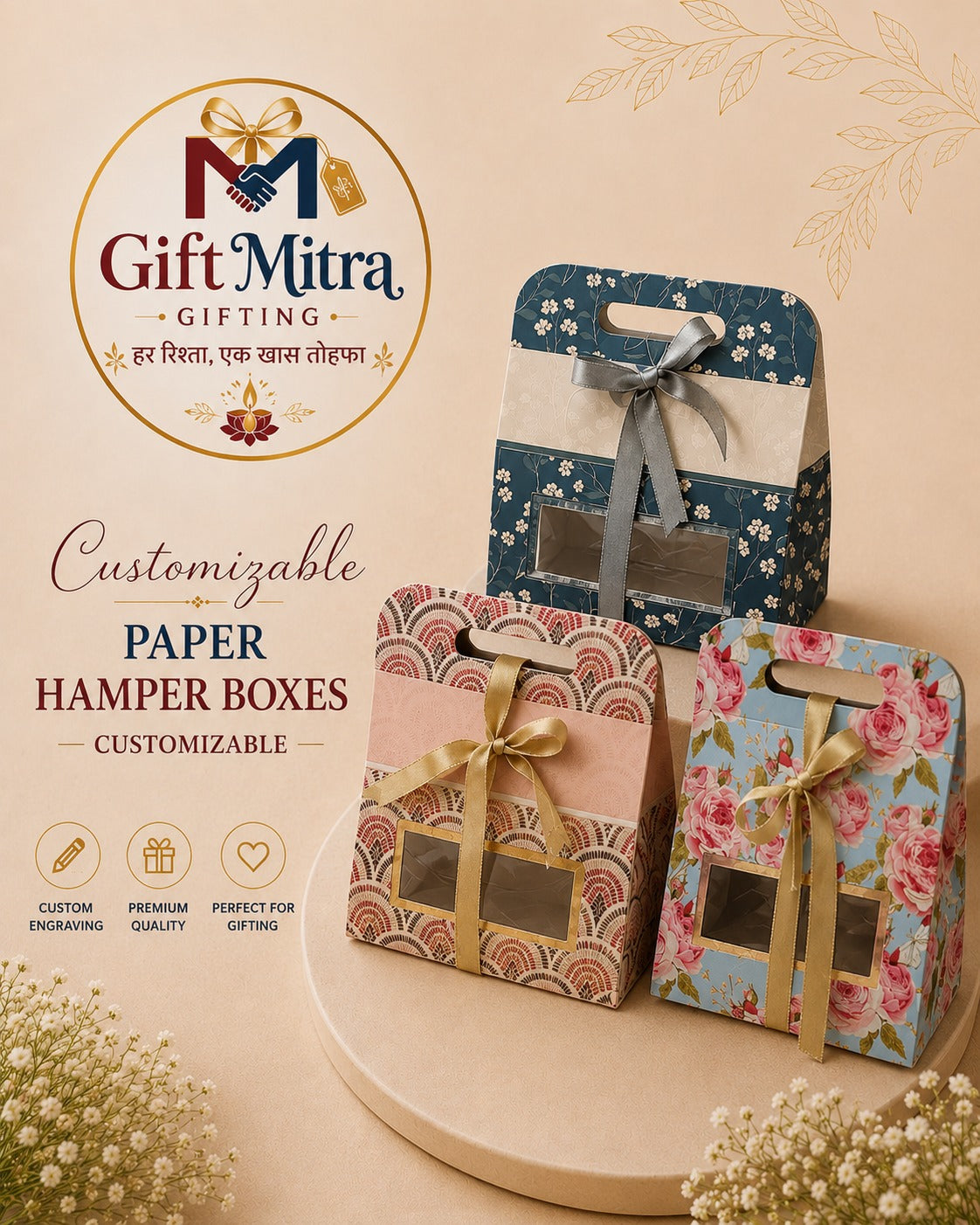 Customizable Paper Hamper Boxes