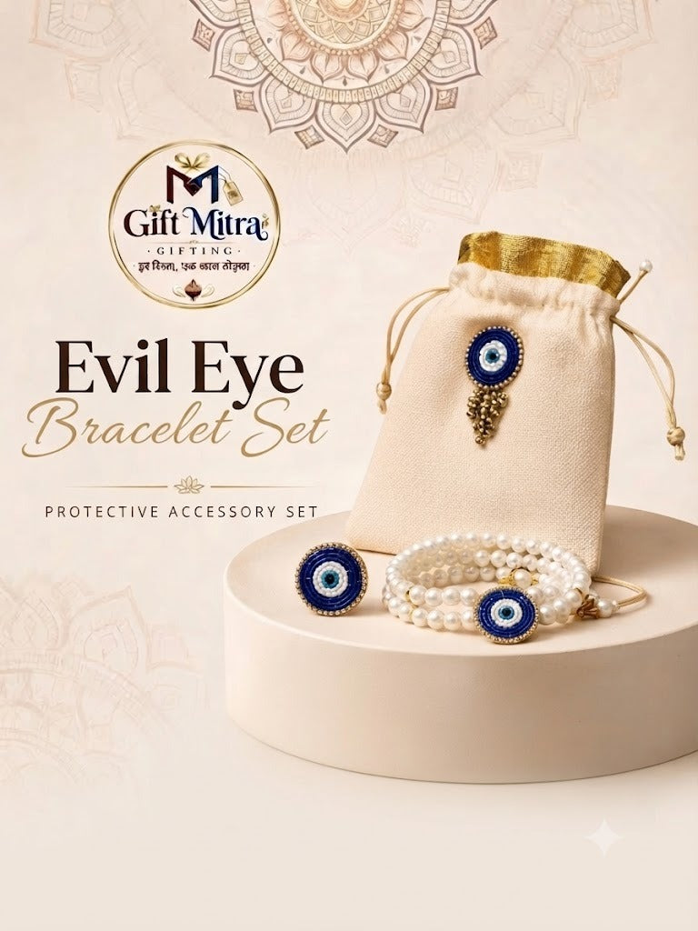Evil Eye Bracelet & Ring Set