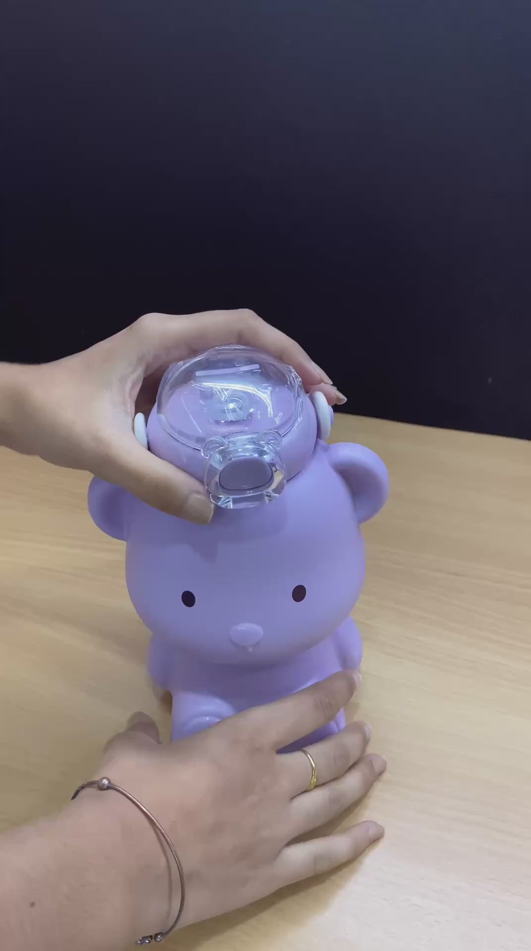 Cute Teddy Bear Kids Water Bottle with Straw & Handle | Leakproof BPA-Free Sipper Bottle | Gift Mitra