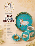 Tray, Jar &amp; Diya Set